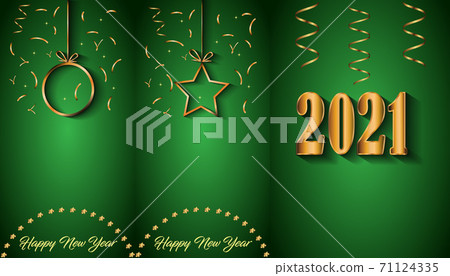 2021 Happy New Year background for your seasonal invitations, festive posters, greetings cards. 71124335