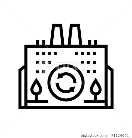 eco environmental factory line icon vector illustration eco environmental factory line icon vector illustration 71124661