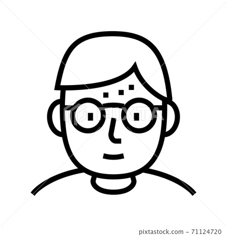 geek human line icon vector illustration sign geek human line icon vector illustration sign 71124720