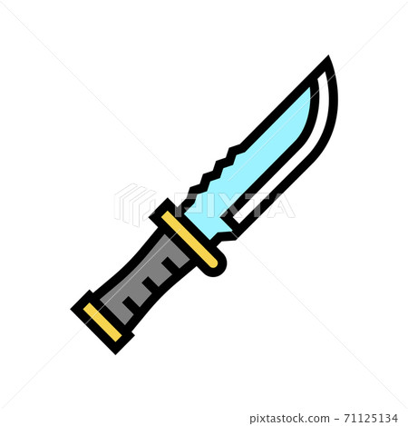 knife diver color icon vector illustration sign - Stock Illustration ...