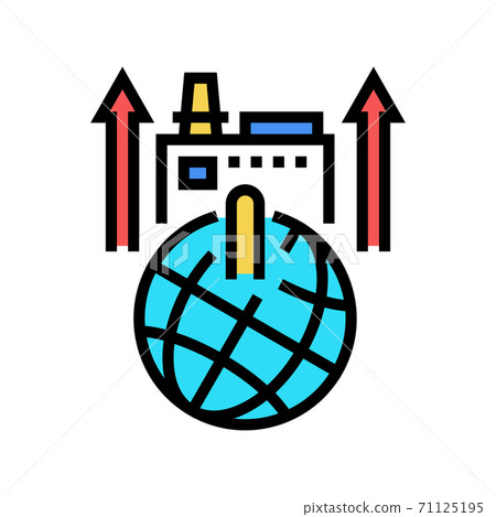growth building of industrial factories color icon vector illustration 71125195
