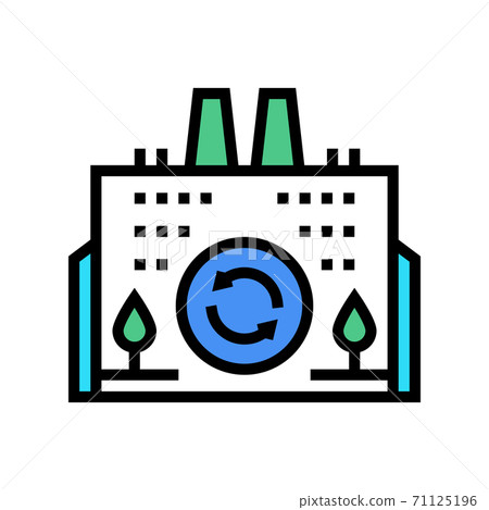 eco environmental factory color icon vector illustration 71125196