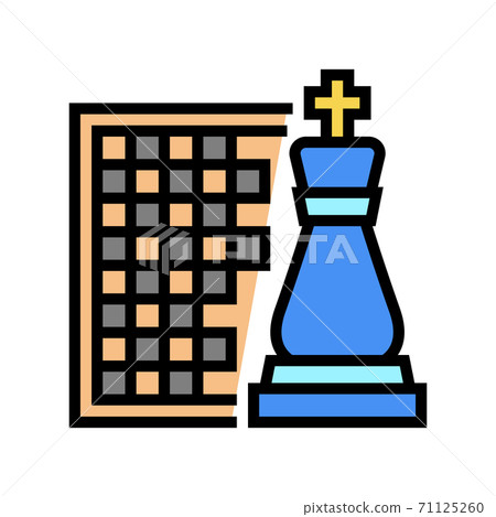 chess geek color icon vector illustration sign chess geek color icon vector illustration sign 71125260