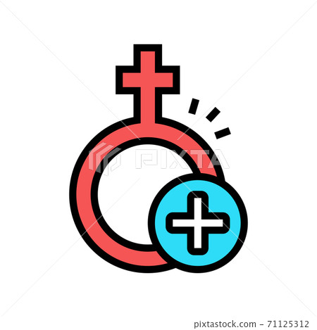 female treatment gynecology color icon vector illustration female treatment gynecology color icon vector illustration 71125312