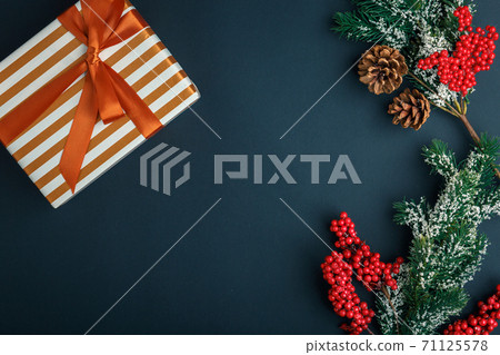 Christmas and New Year background with gifts 71125578