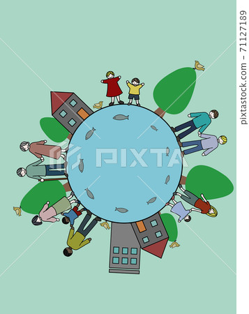 Poster-style hand-drawn illustrations (illustration only) that clearly image the contents of the SDGs Poster-style hand-drawn illustrations (illustration only) that clearly image the contents of the SDGs 71127189