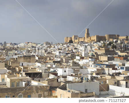 View of the old town and Kasbah from Sousse Ribat, Tunisia Medina, Sousse, Tunisia 71127327