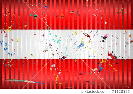 Austria flag with color stains 71128535