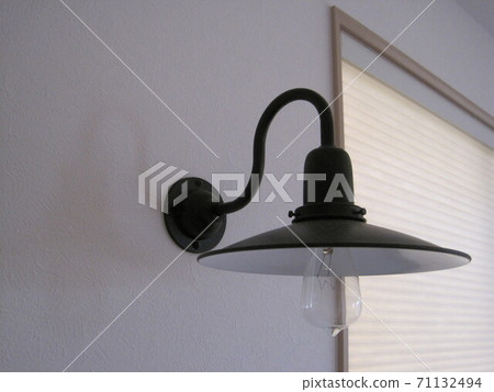 Retro black wall light 71132494