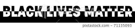 Black Lives Matter high contrast banner 71135093