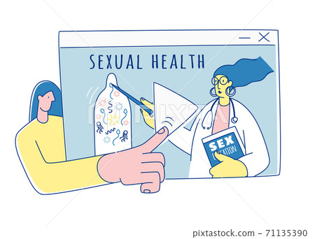 Sexual Health. Online School Sexuality Stock Illustration