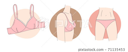 Women underwear, wearing a bra, panties, lingerie. Women underwear, wearing a bra, panties, lingerie. 71135453