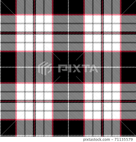 Tartan Cloth Pattern. Checkered plaid vector illustration. Seamless background of Scottish style great for wallpapers, textiles, decorations, wrappings. The red, white, and black colors. Tartan Cloth Pattern. Checkered plaid vector illustration. Seamless background of Scottish style great for wallpapers, textiles, decorations, wrappings. The red, white, and black colors. 71135579