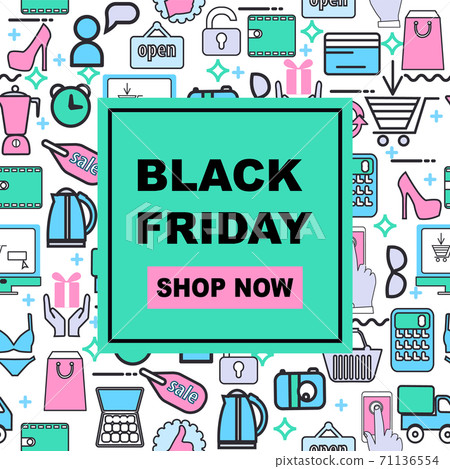 black friday sale banner background with... - Stock Illustration ...