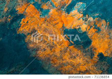 Background Painted Rusty Iron With Orange Streaks Of Blood Paints And Resins Background Painted Rusty Iron With Orange Streaks Of Blood Paints And Resins 71136854