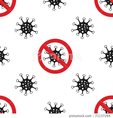 Stop coronavirus seamless pattern. Coronavirus outbreak. Sign caution coronavirus. Vector Stop coronavirus seamless pattern. Coronavirus outbreak. Sign caution coronavirus. Vector 71137264