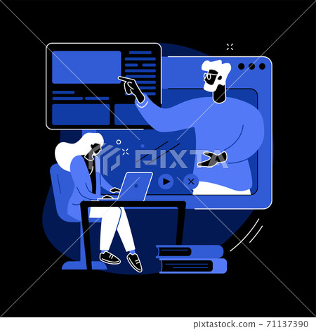 Online workshop abstract concept vector illustration. 71137390