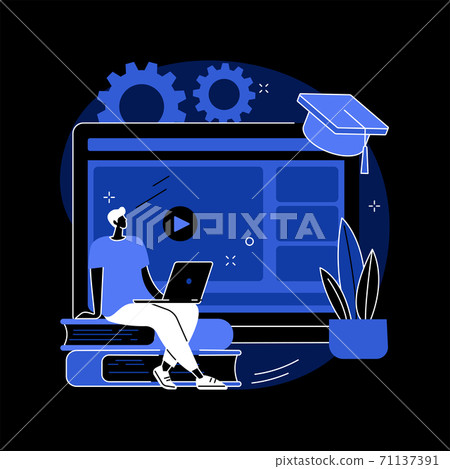 Online education platform abstract concept vector illustration. 71137391