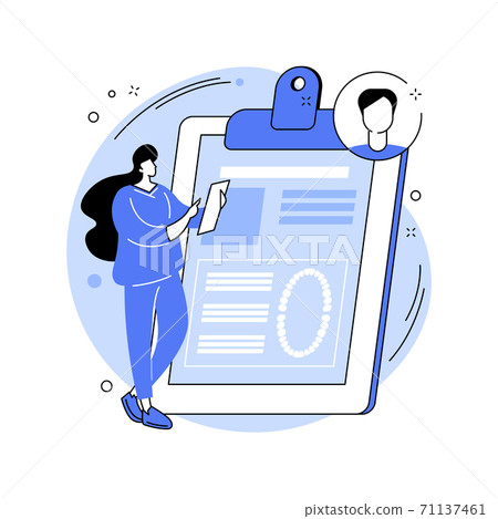 Dental patient card abstract concept vector illustration. Dental patient card abstract concept vector illustration. 71137461