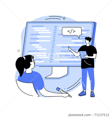 Coding workshop abstract concept vector... - Stock Illustration ...