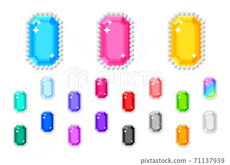 Jewels / brooches / emerald cuts 71137939