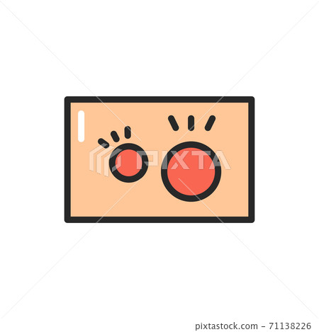 Pyogenic granuloma color line icon. Isolated vector element. 71138226