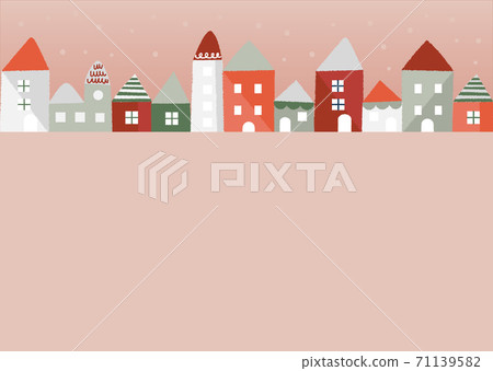 Cityscape (warm city with snow 2) 71139582