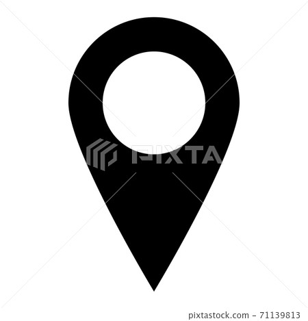 Black map pointer. Simple flat vector icon Black map pointer. Simple flat vector icon 71139813