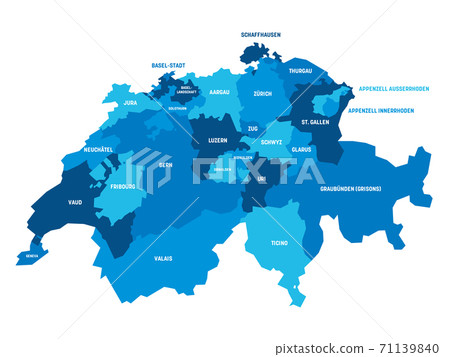 Canton of Switzerland map 71139840