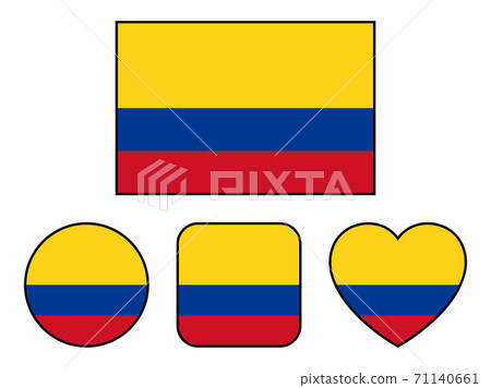 Colombian flag variation set (with border) 71140661