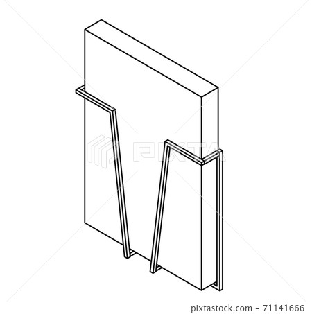 Line art illustration of pamphlet case Line art illustration of pamphlet case 71141666