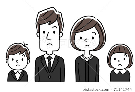 Vector Illustration Material: Family in Mourning Vector Illustration Material: Family in Mourning 71141744