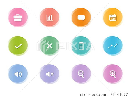 12 circular infographics and business icons 71141977