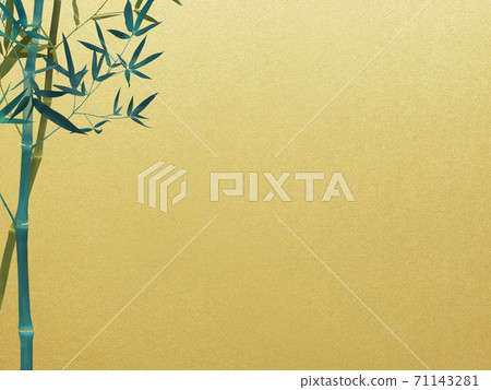 Bamboo and gold leaf simple background-there are multiple variations 71143281