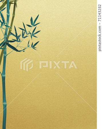 Bamboo and gold leaf simple background-there are multiple variations 71143282