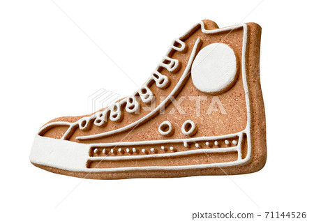 Christmas and new year with shoes-shaped icon isolated on white background,include clipping path 71144526