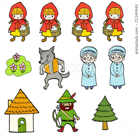 Little Red Riding Hood illustration set 71144948