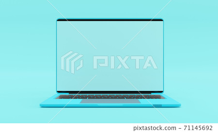 Laptop blue color. 71145692