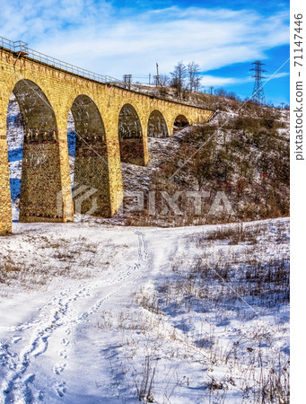 Viaduct in Plebanivka village, Ukraine Viaduct in Plebanivka village, Ukraine 71147446