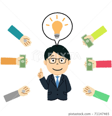 男子通過雲資金收集支持者 71147465