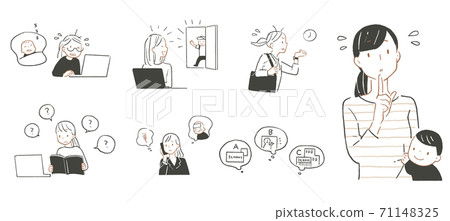 擔心有小孩子的上班媽媽，在家工作，獲得資格 71148325