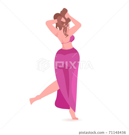 beautiful girl sexy woman in dress female cartoon character standing pose full length 71148436