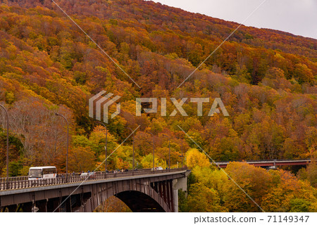 Autumn leaves of Shiogakura Ohashi 71149347