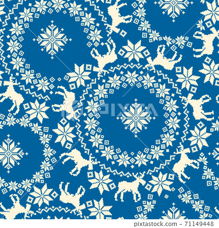 Seamless and traditional Nordic pattern, Seamless and traditional Nordic pattern, 71149448