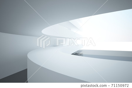 Luxury parametric abstract architectural minimalistic background. Contemporary showroom. Modern black exhibition tunnel. Empty gallery. Backlight. 3D illustration and rendering. Luxury parametric abstract architectural minimalistic background. Contemporary showroom. Modern black exhibition tunnel. Empty gallery. Backlight. 3D illustration and rendering. 71150972