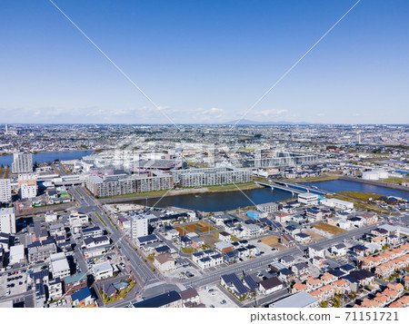 Emerging residential area drone Emerging residential area drone 71151721