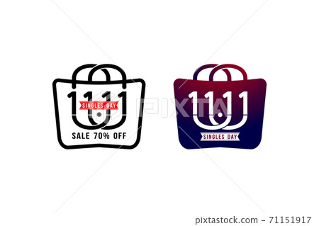 11.11 sale, 11.11 online sale, singles day festival, number signs symbol of promotion sale, icon shopping bag and handbag sale illustration, tote bag 11.11 shopping illustration poster, flyer, banner. 11.11 sale, 11.11 online sale, singles day festival, number signs symbol of promotion sale, icon shopping bag and handbag sale illustration, tote bag 11.11 shopping illustration poster, flyer, banner. 71151917