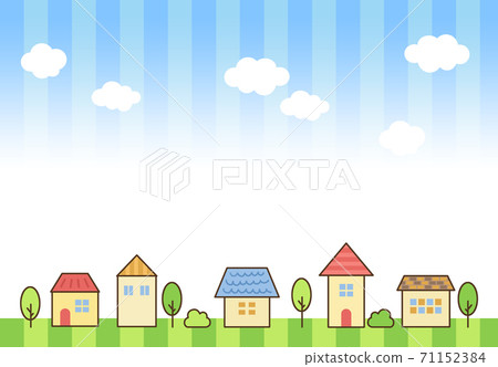 城市景觀房屋背景素材 插圖素材 圖庫