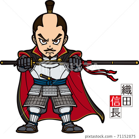 Nobunaga Oda trying to pull out the sword horizontally [3 heads, silver savage helmet] 71152875