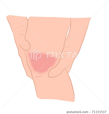 graphics image Tendon bone knee joint problems on leg vector illustration 71153537